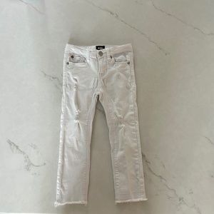 Girls Hudson Distressed White Jeans